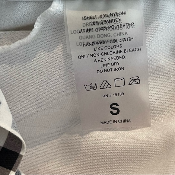 WALLFLOWER Black and White Gingham Bikini Swim Top Size S - Picture 9 of 9